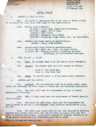 Cover sheet for the Ration, Type D specifications.